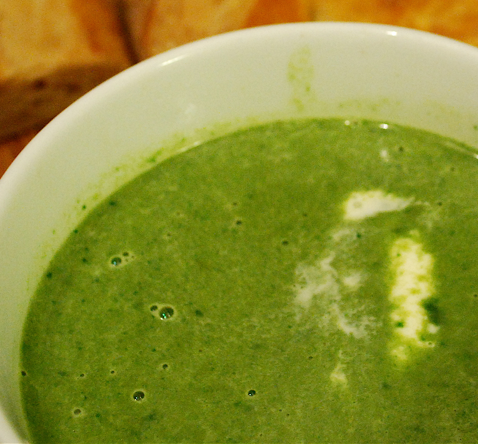 Green garlic soup
