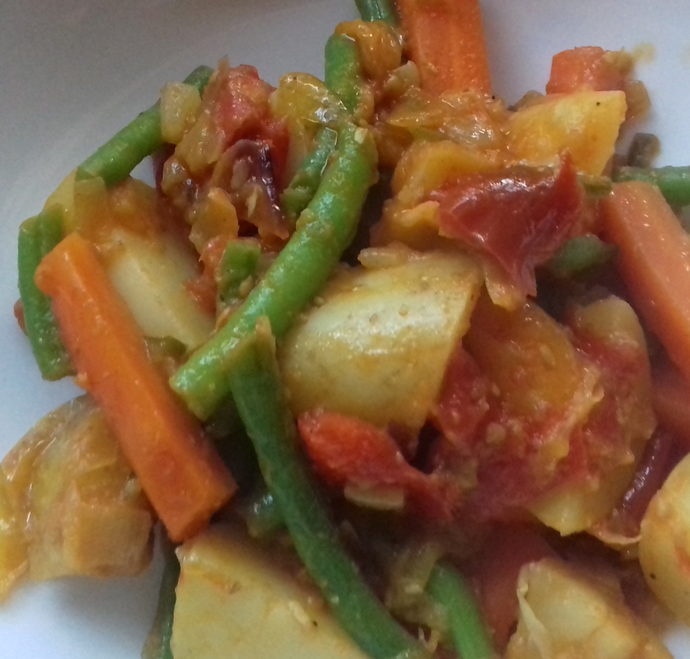 Yataklete kilkil spicy Ethiopian green bean stew