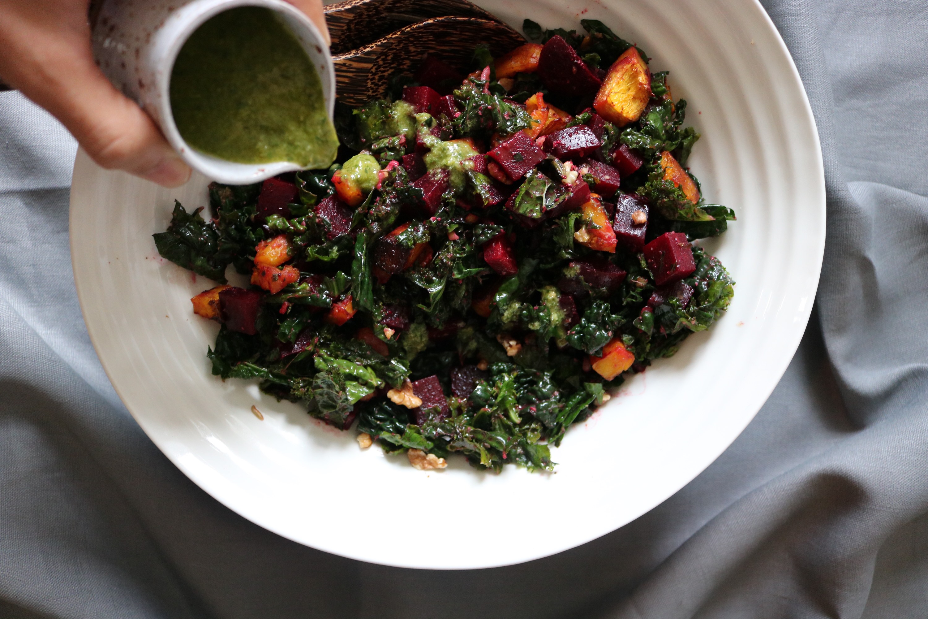 beet kale squash salad 