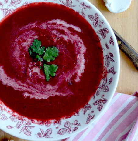 beetroot and apple soup with star anise