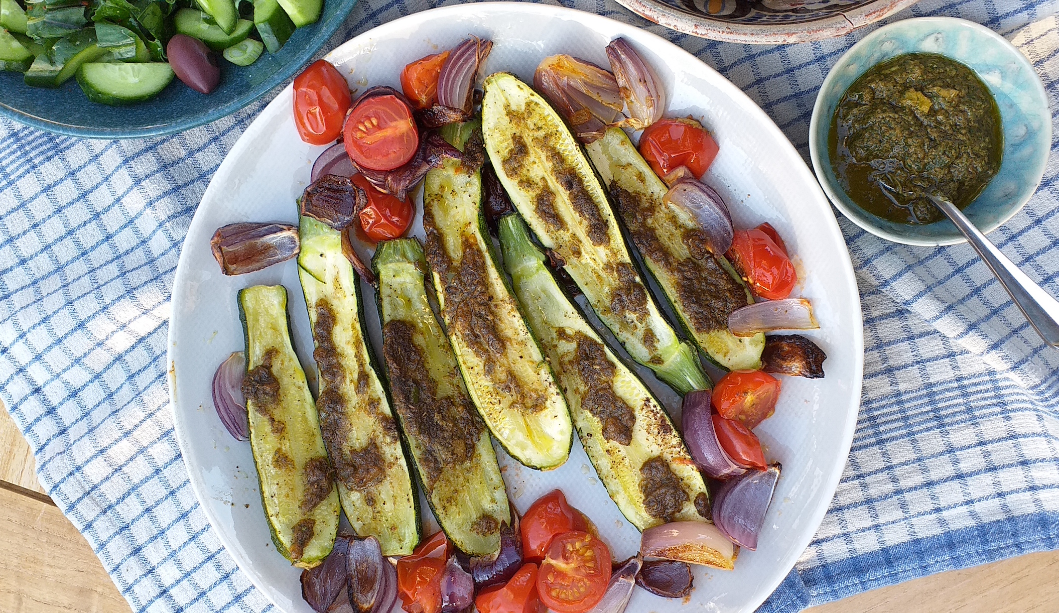chermoula roast courgettes