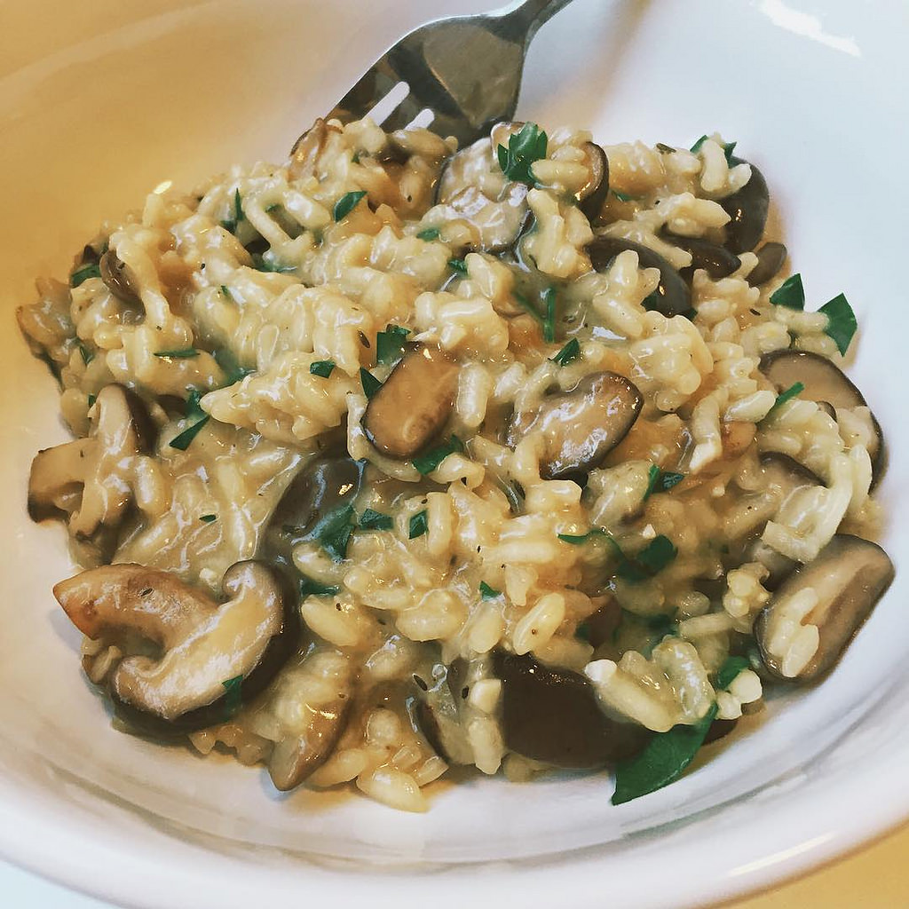 creamy mushroom risotto