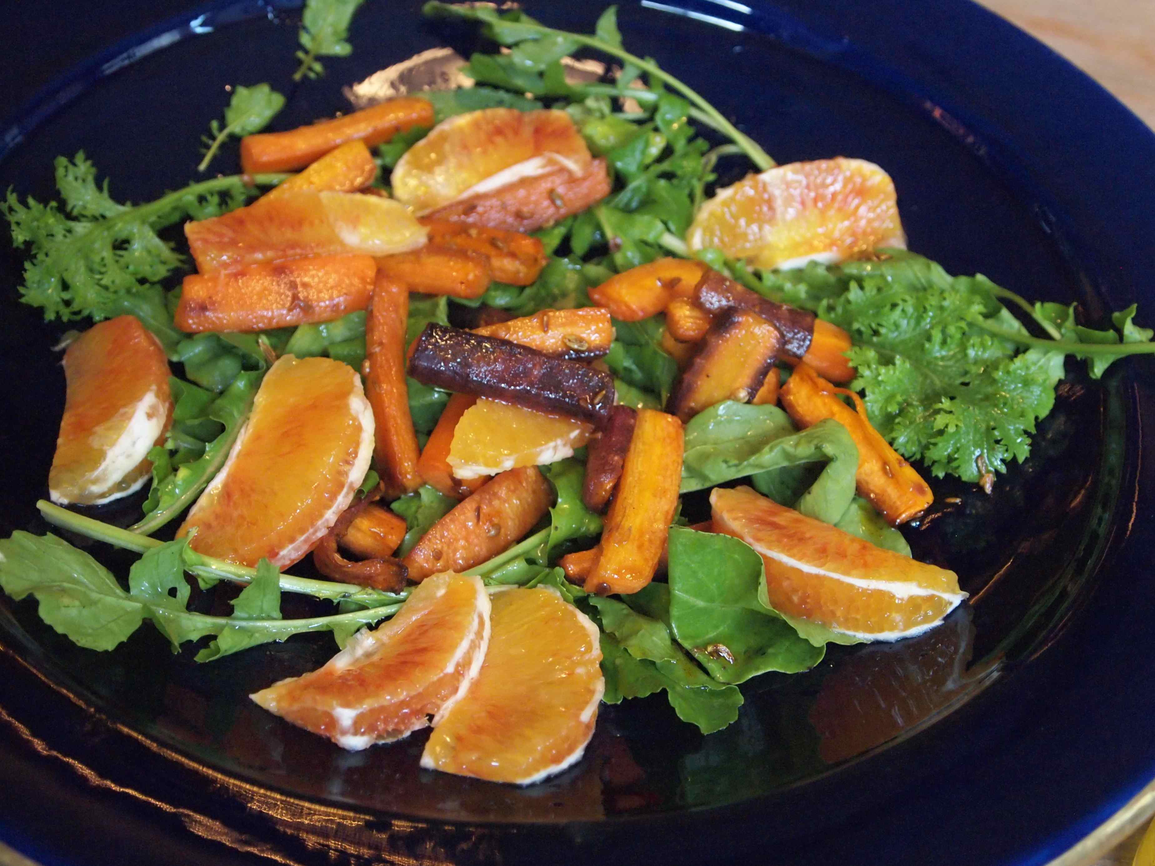 Moroccan spiced blood orange & carrot salad