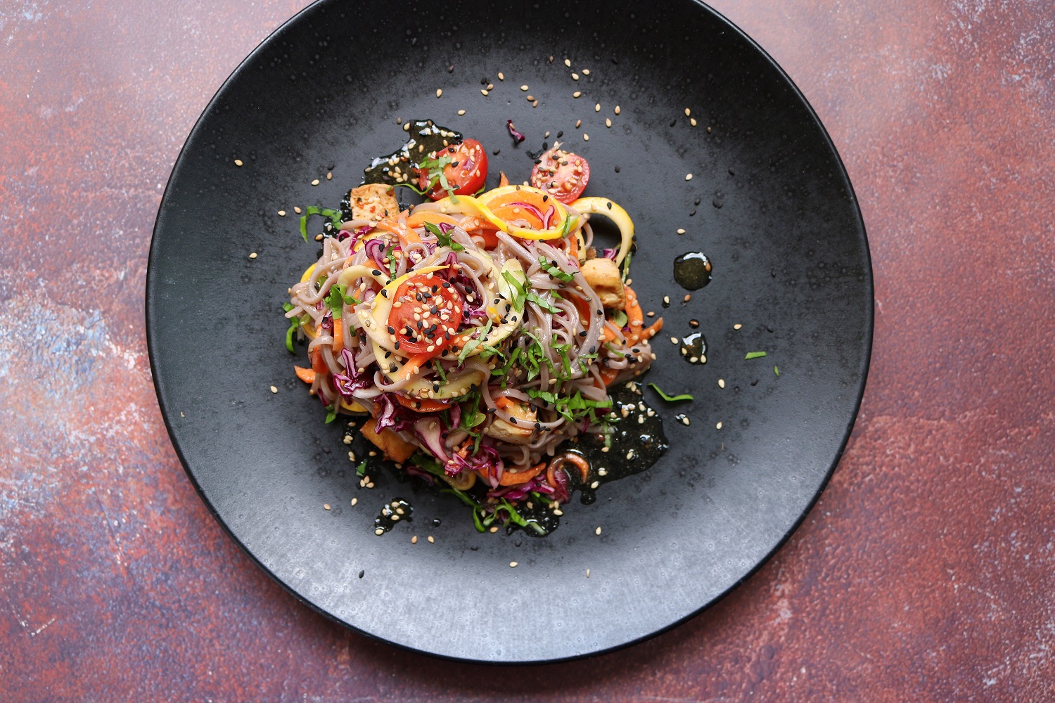 Rainbow Soba noodles