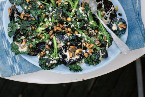 anna jones seasonal greens tahini