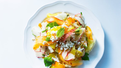 Shaved root vegetable salad