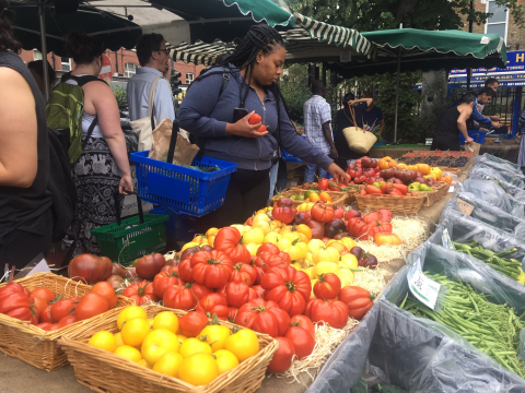 growing communities farmers market in Hackney