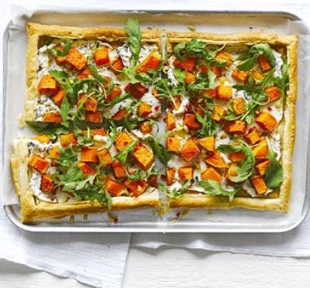 squash ricotta tart