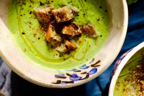 left over greens soup kali hamm