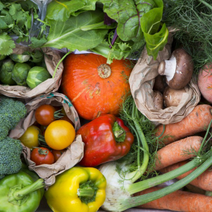 colourful organic vegetables