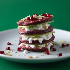 stack of beetroot pancakes organic vegbox
