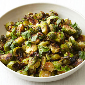 Brussels sprouts with garlic and teriyaki