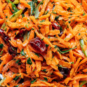 grated carrot sultana herb salad