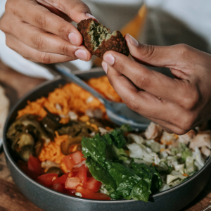 eating vegetables
