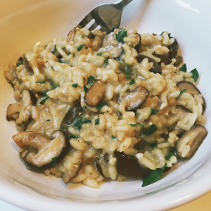 creamy mushroom risotto