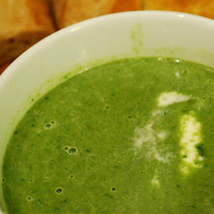 Green garlic soup